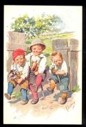 Boy Playing - K. Feiertag / B.K.W.I. 159-5 / Postcard Not Circulated, 2 Scans - Feiertag, Karl
