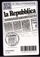 2016 ITALIA 40° FONDAZIONE "LA REPUBBLICA" TESSERA FILATELICA - Cartes Philatéliques