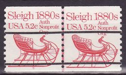 USA 1983 Scott # 1900. Transportation Issue: Sleigh 1880s, MNH (**) Pair With P 5 - Sonstige (Land)