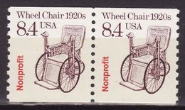 USA 1988 Scott # 2256 Transportation Issue:Wheel Chair, MNH (**) Pair - Sonstige (Land)