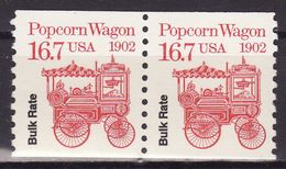 USA 1987 Scott # 2261. Transportation Issue,Popcorn Wagon 1902, MNH (**) Pair - Sonstige (Land)