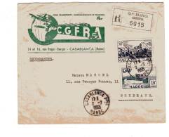 MAROC - LETTRE  Recommandée De Casablanca Du 02/07/1955 Pour Bordeaux - Briefe U. Dokumente