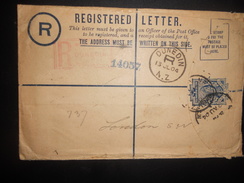 New Zeland Lettre Recommande De Dunedin 1904 Pour London - Storia Postale