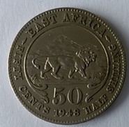 50 CENTS 1948 - 1/2 Shilling 1948 - East Africa - GEORGE VI - - Britse Kolonie