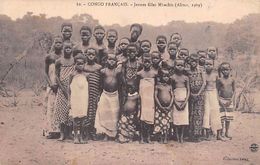 Congo Français       Afrique Noire .     Jeunes Filles  Mbochis  Alima 1909          (voir Scan) - Congo Français