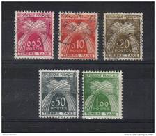 France Timbre Taxe N°90 A 94 Oblitéré - 1960-.... Usados