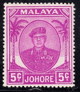 Johore 1949 5 C SG136a - Mint - Johore