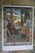 Bilibin FAIRY TALE Finist-  Champignon - OLD Postcard - MUSHROOM 1965 - Pilze