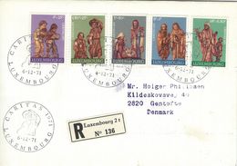 Luxembourg. Caritas Stamps On Registered Cover Sent To Denmark 1971   H-1213 - Briefe U. Dokumente