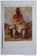 Catlin "Indian Chief"  - OLD USSR Postcard -1960 - ARCHERY - Archer - Tiro Al Arco