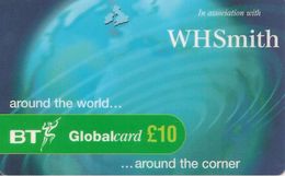 CARTE+PREPAYEE-BRITISH TELECOM-10£-GLOBALCARD-WHSMITH-30/11/01-TBE-TRES RARE - To Identify