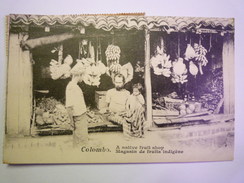 COLOMBO  :  A Native FRUIT SHOP   1920    - Sri Lanka (Ceylon)