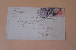 Royaume Uni Lettre De 1900 De Londres Vers Lyon - Cartas & Documentos