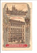 Köln. Kempinski-Haus. Weinrestaurant Und Festhalle. Litho Karte. Jugendstil Rand - Koeln