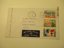 CANADA 1968 WINNIPEG  AIR MAIL TO RUSSIA USSR    , Oo - Lettres & Documents