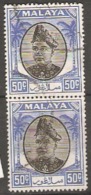 Selangor 1949  SG  107  50c  Fine Used Pair - Selangor
