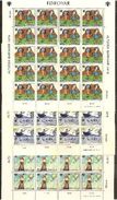 1979 FAROER Faroe Danimarca Denmark ANNO DEL FANCIULLO  YEAR OF THE CHILD 20 Serie Di 3v. MNH** (39/41) In Foglio Sheet - Full Sheets & Multiples