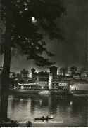 Torino (Piemonte) Castello Medioevale Visto Dalla Sponda Del Po, Barcaioli Sul Fiume, Notturno, By Night, La Nuit - Fiume Po