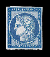 ** N°4d - 25c Bleu - Réimpression - TB - 1849-1850 Cérès