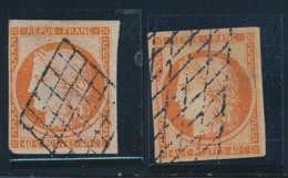 O N°5 X 2ex - Défts - Obl. Grille Et Grille Sans Fin - TB - 1849-1850 Cérès