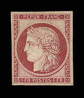 ** N°6f - 1F Carmin - Réimpression - TB - 1849-1850 Cérès