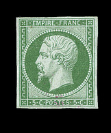 ** N°12 - 5c Vert - Petites Marges - TB - 1853-1860 Napoleon III