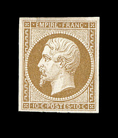 ** N°13Ba - 10c Bistre Brun - Type II - TB - 1853-1860 Napoleon III