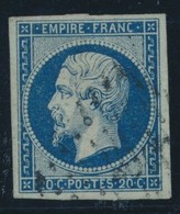 O N°14Ad - 20c Bleu S/vert - Type I - Signé Roumet - TB - 1853-1860 Napoléon III