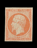 * N°16 - 40c Orange - Signé JF Brun - TB - 1853-1860 Napoleon III