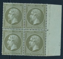 ** N°19 - 1c Olive - Bloc De 4 - Pièce De Luxe - TB - 1862 Napoléon III