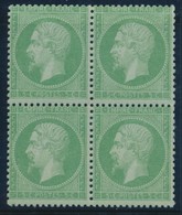 **/* N°20 - 5c Vert - Bloc De 4 - 2 Ex ** - Signé BRUN - TB - 1862 Napoleon III