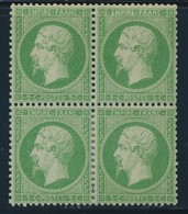 * N°20 - Bloc De 4 - TB Centrage - Signé Scheller - TB - 1862 Napoléon III