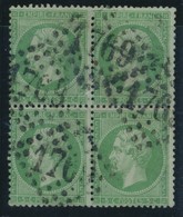 O N°20 - Bloc De 4 - Obl. GC 1709 -  TB - 1862 Napoléon III