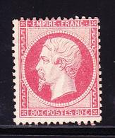 (*) N°24 - 80c Rose - TB - 1862 Napoléon III