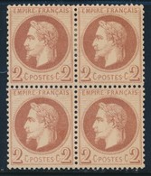 **/* N°26 - Bloc De 4 - 2 Ex ** - TB - 1863-1870 Napoléon III Lauré