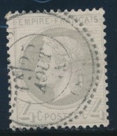 O N°27 - 4c Gris - Obl. Perlé - TB - 1863-1870 Napoleon III Gelauwerd