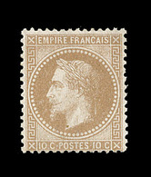 * N°28A - 10c Bistre - Type I - Signé - TB - 1863-1870 Napoléon III Lauré