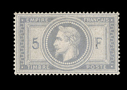 * N°33 - 5F Violet Gris - Charn. Marquée - Signé Calves - TB - 1863-1870 Napoléon III Lauré