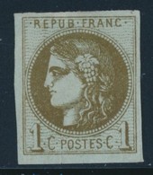 (*) N°39Cc - Olive Bronze - Léger Pli - Asp. SUP - 1870 Emission De Bordeaux