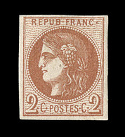 * N°40B - 2c Brun Rouge - Signé Calves - TB - 1870 Uitgave Van Bordeaux