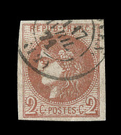 O N°40Ba - 2c Rouge Brique - Signé - TB - 1870 Uitgave Van Bordeaux