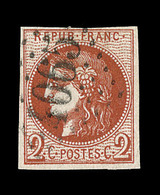 O N°40Ba - 2c Rouge Brique - Obl GC 4065 - TB - 1870 Emission De Bordeaux