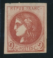 (*) N°40Bf - Rouge Brique Foncé - Clair En Marge Sup. - 1870 Emission De Bordeaux