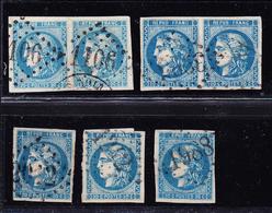 O N°46B (x3) + 2 Paires - Nuances, Belles Marges - B/TB - 1870 Emission De Bordeaux