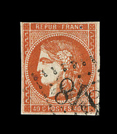 O N°48g - 40c Vermillon - Signé Calves - TB - 1870 Emission De Bordeaux
