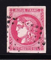 O N°49 - 80c Rose - Signé BRUN - TB - 1870 Emission De Bordeaux