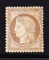 * N°58 - 10c Brun S/rose - B/TB - 1871-1875 Cérès