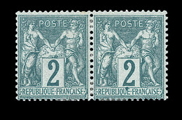 * N°62 - 2c Vert - Paire - TB - 1876-1878 Sage (Type I)