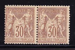 * N°69 - 30c Brun  - Paire - TB - 1876-1878 Sage (Type I)