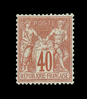 (**) N°70 - 40c Rouge Orange - TB Centrage - TB - 1876-1878 Sage (Type I)